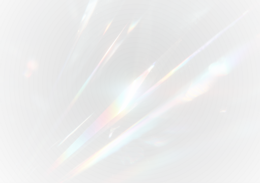 PNG glowing rainbow prism with crystal sparkle transparent light reflection shine and magical bright overlay
