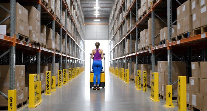 Warehouse Inventory Management Scene