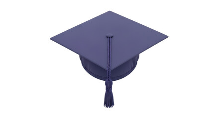 Isolated graduation cap, mortarboard, student headwear, academic dress for ceremony, bachelor hat