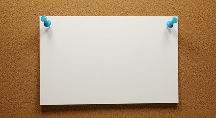 Blank White Note Paper Pinned