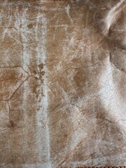 beautiful patina on brown leather