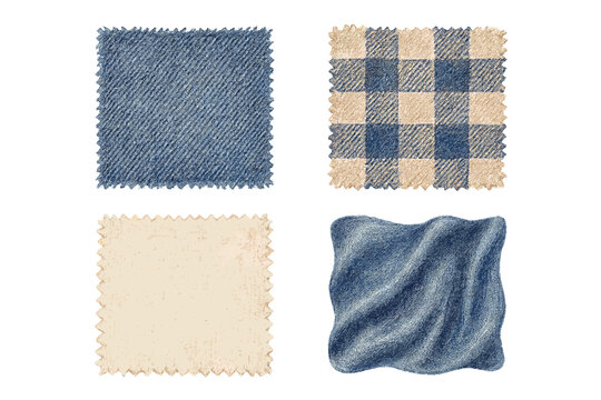Various fabric swatches showcasing different textures and patterns for design inspiration