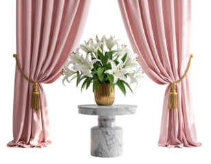Elegant Pink Curtains with Luxury Living Room Décor