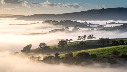 Misty valley landscape at sunrise (4)
