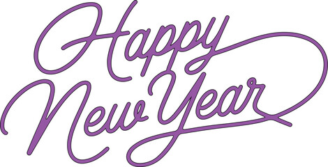 Elegant happy new year wishes in vibrant pink lettering against a stark conveying festive greetings and celebratory mood for holiday season and new beginnings