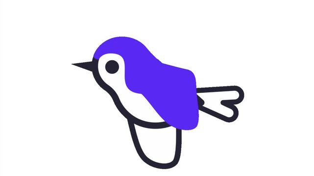 vector illustration of a cartoon bird