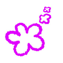 Fototapeta premium Purple flowers doodles