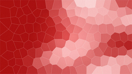 Red and white polygonal mosaic