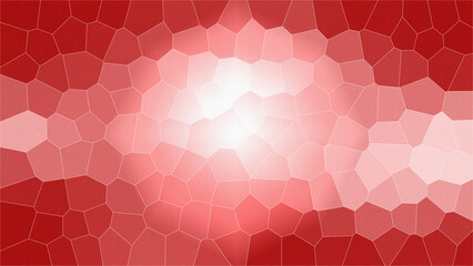 Red and white polygonal mosaic