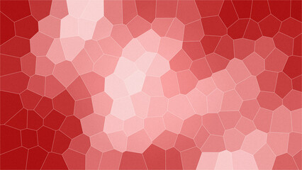 Red and white polygonal mosaic