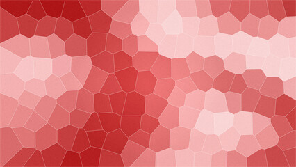 Red and white polygonal mosaic