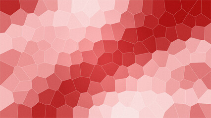Red and white polygonal mosaic