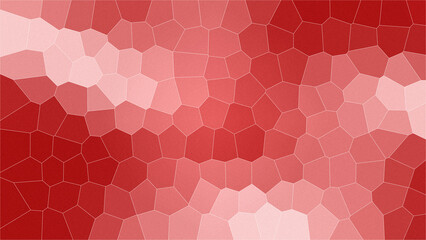Red and white polygonal mosaic