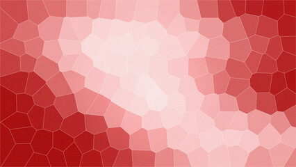 Red and white polygonal mosaic