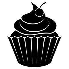 vector illustration of a cupcake