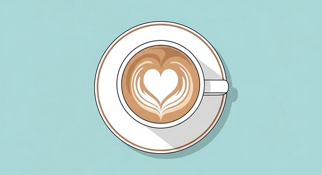 Latte Art Heart Shape. (2)