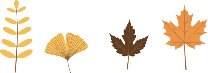Set of autumn foliage