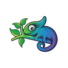 chameleon abstract logo modern style