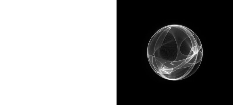 Sphere, orb, neon, futuristic, ai glowing digital PNG sphere. Futuristic PNG Overlay with transparent background for cyber, technology, science, code, abstract design.