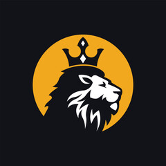 lion animals abstract logo modern style