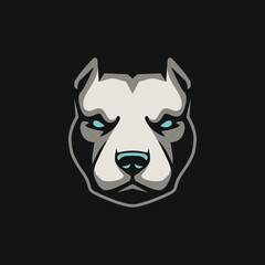 pitbull dog vector abstract logo modern style