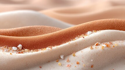 Abstract Sand Texture with Soft Waves and Natural Beach Background in Warm Tones Smooth Surface and Gentle Ripples Minimalist Composition Close Up