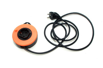 Power cord with coiled design for easy storage at home or in the office