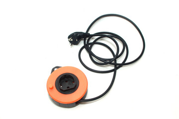 Power cord with coiled design for easy storage at home or in the office