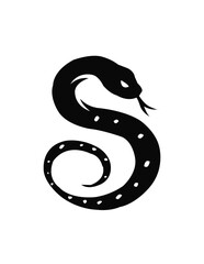 black and white snake tattoo