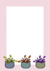 frame with flowers