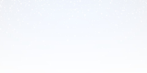 A beautiful, serene backdrop of gently falling snowflakes against a vibrant and clear blue sky above