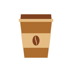 Flat Coffee To Go Cup Icon Vector Illustration
