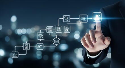 Obraz premium Digital Business Process Automation for Enhanced Efficiency and Growth