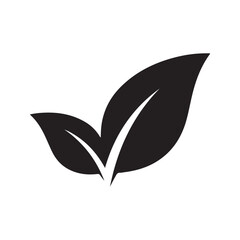 Naklejka premium Leaf Logo. Abstract eco symbol for nature, organic products, and environmental concepts. Modern vector plant icon.