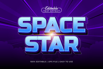 space star editable text effect