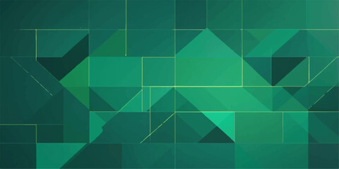 Obraz premium Geometric vector pattern with seamless blue and green triangle mosaic texture for stylish art design backdrop illustration