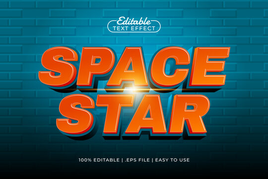 space star editable text effect
