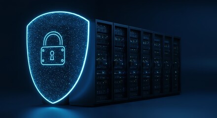 Cyber Security Shield Protecting Data Servers in Dark Data Center