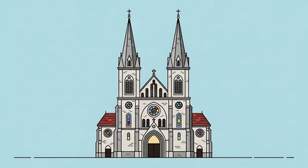 Fototapeta premium Cathedral Facade. (1)