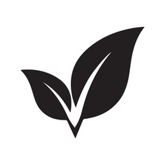 Leaf Logo. Abstract eco symbol for nature, organic products, and environmental concepts. Modern vector plant icon.