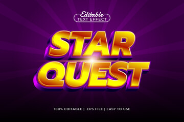 star quest editable text effect
