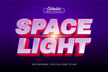 space light editable text effect
