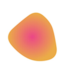 Gradient blur round shape, Blob, abstract colorful sphere, abstract shape,blur effect, Pink, Orange