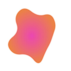 Gradient blur round shape, Blob, abstract colorful sphere, abstract shape,blur effect, Pink, Orange