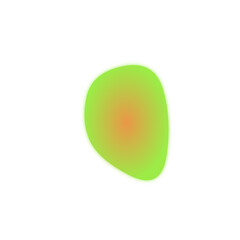 Gradient blur round shape,abstract colorful sphere, abstract shape,blur effect, Green, Orange