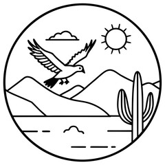 Desert Nature Scene Vector