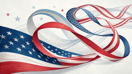 Celebrate USA pride with vibrant patriotic ribbons