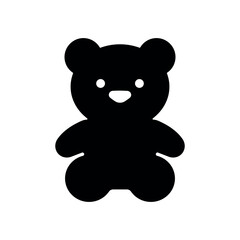 An illustration of a black icon of a newborn product on a white background