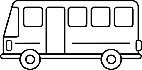 Car Vector Illustration. Car Transportation. Simple Outline Car Coloring Page