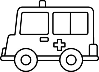 Car Vector Illustration. Car Transportation. Simple Outline Car Coloring Page